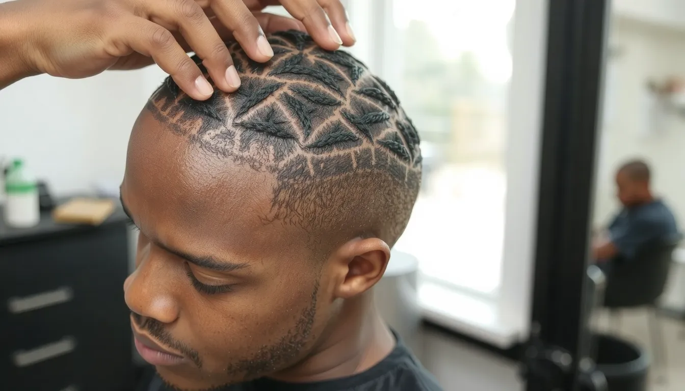 coupe afro homme tresse