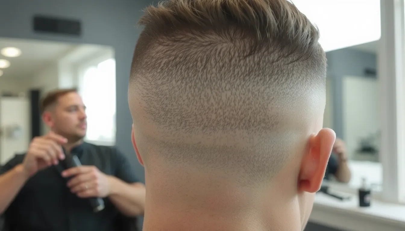 Coupe dégradée courte homme