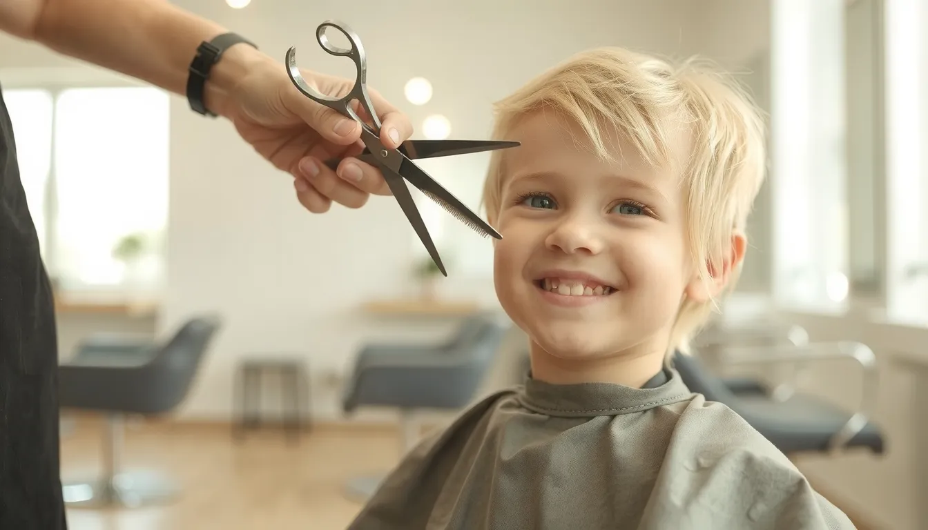 coupe de cheveux garcon blond