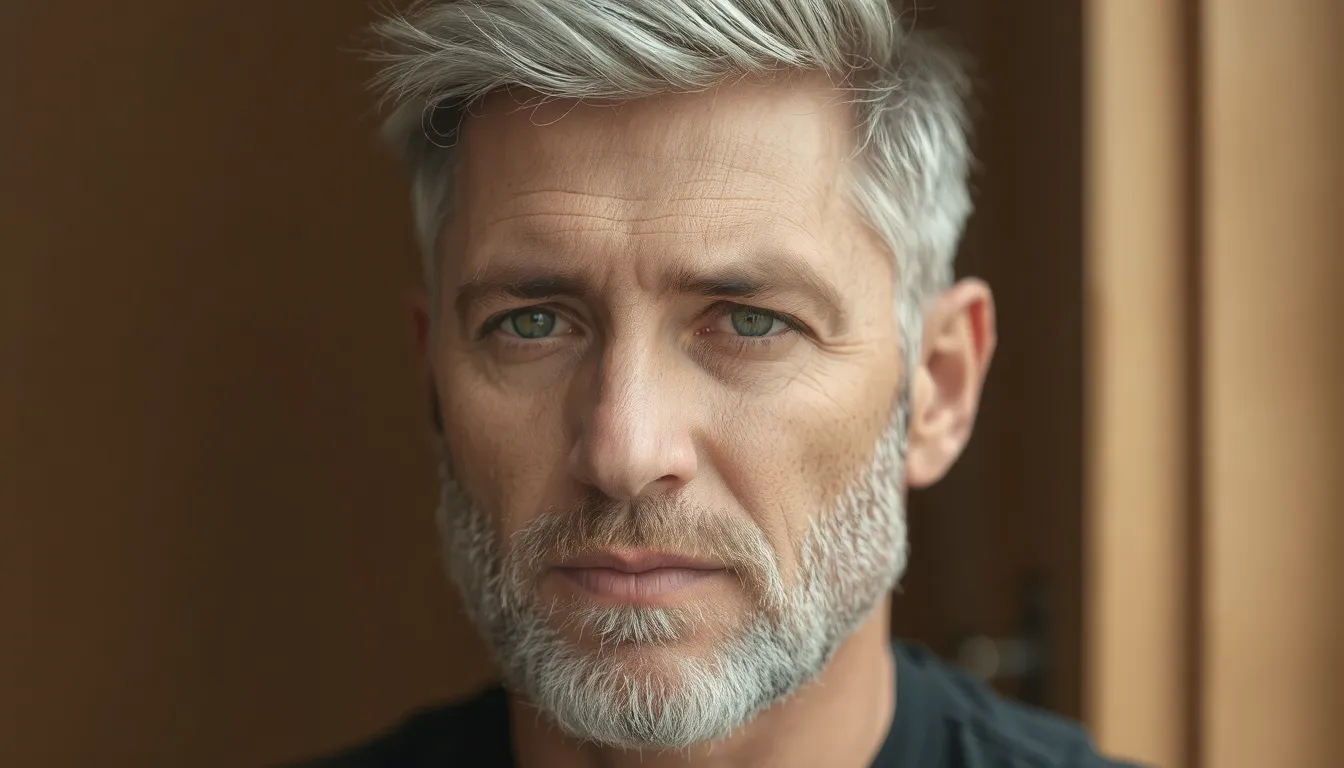 coupe homme cheveux blanc